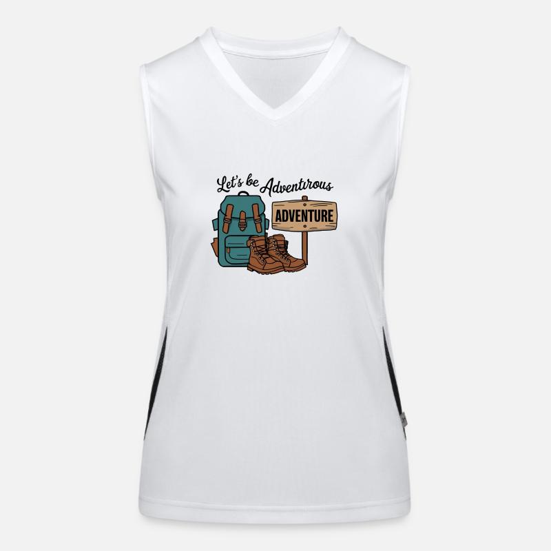 Lass uns abenteuerlich sein. Funktionelles Kontrast-Tank Top für Frauen