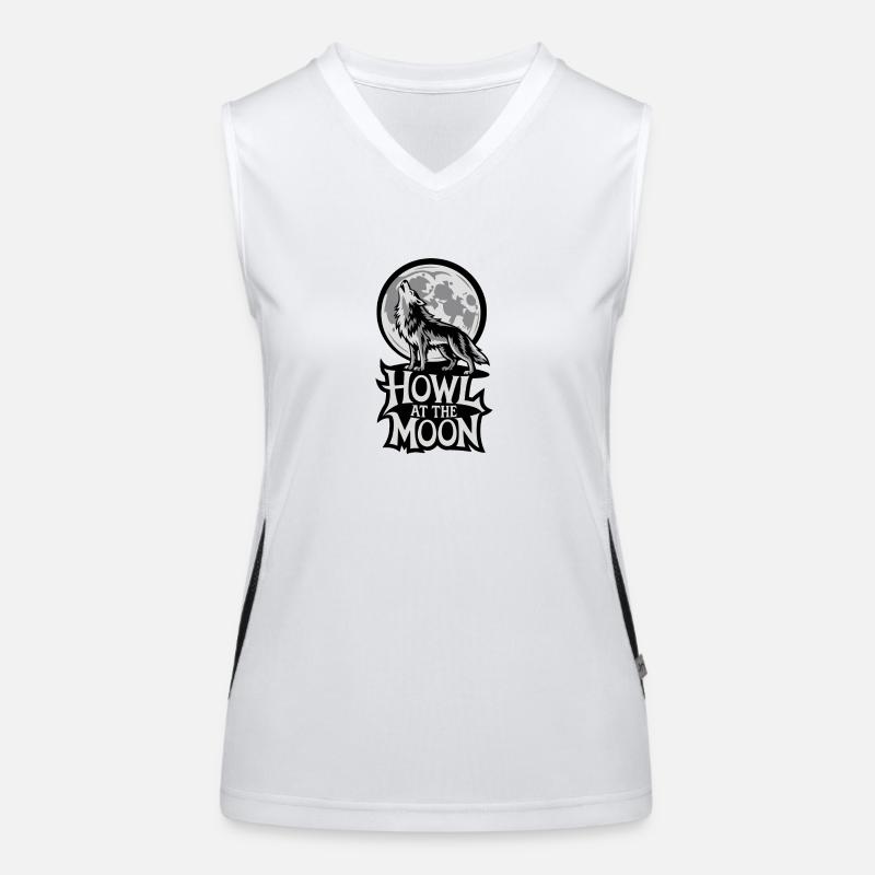 Full Moon – Howl at the Moon Women's Functional Contrast Tank Top