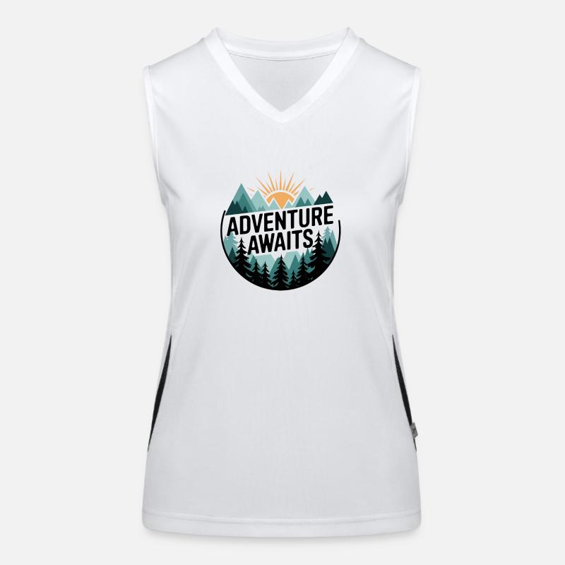 Adventure Awaits – Mountain Panorama Women's Functional Contrast Tank Top