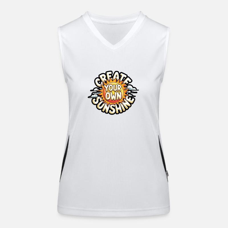 Create Your Own Sunshine – Strahlende Sonne Funktionelles Kontrast-Tank Top für Frauen