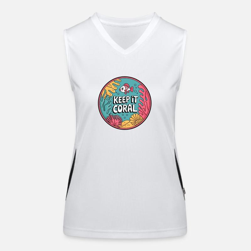Keep It Coral – Saving Coral Reef, Marine Conservation Women's Functional Contrast Tank Top