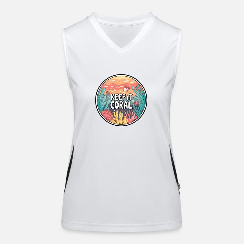 Keep It Coral – Saving Coral Reef, Marine Conservation Women's Functional Contrast Tank Top