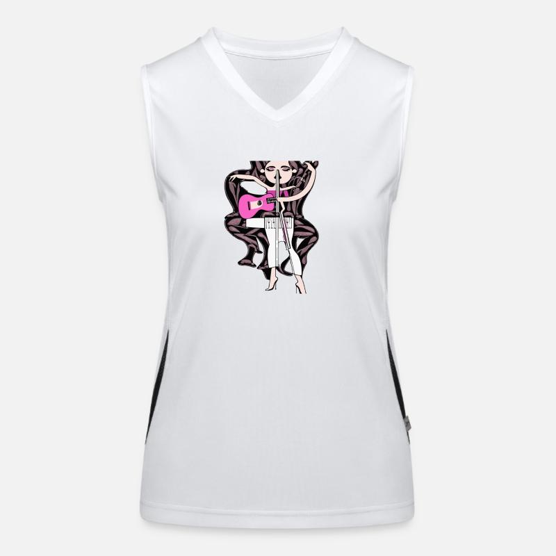 Musik Mädchen Funktionelles Kontrast-Tank Top für Frauen
