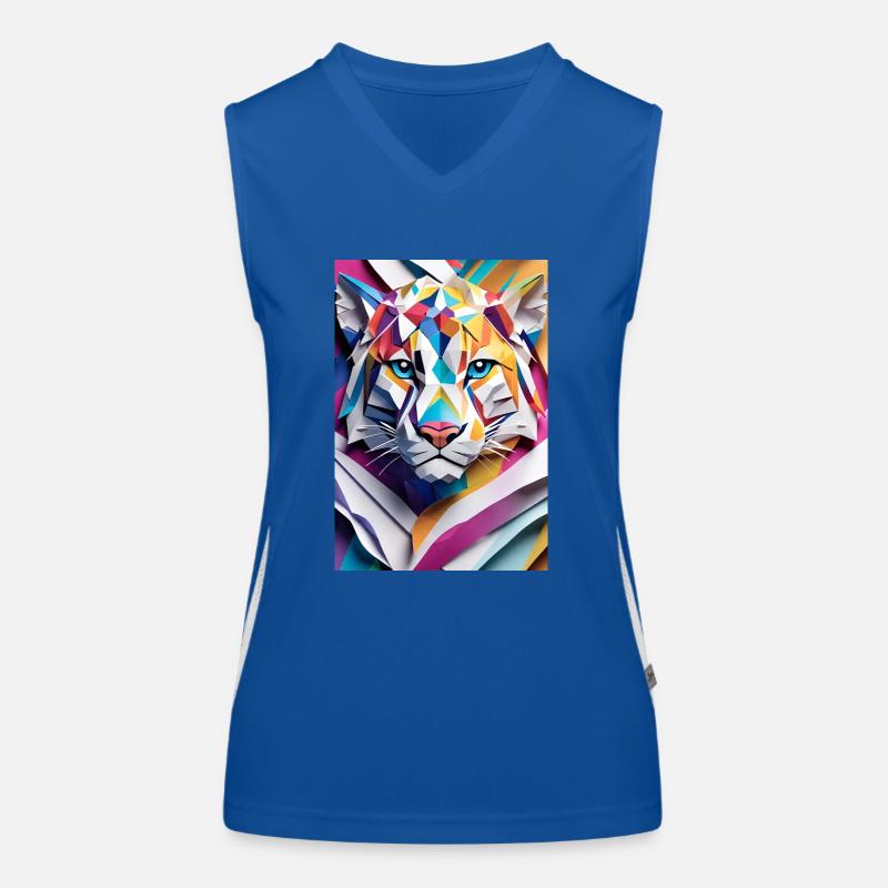 Mystic Snow Leopard: Wächter der Gipfel Funktionelles Kontrast-Tank Top für Frauen