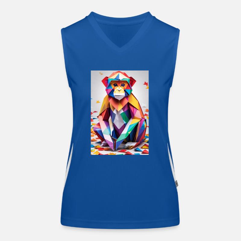 Regenbogen-Affe Funktionelles Kontrast-Tank Top für Frauen