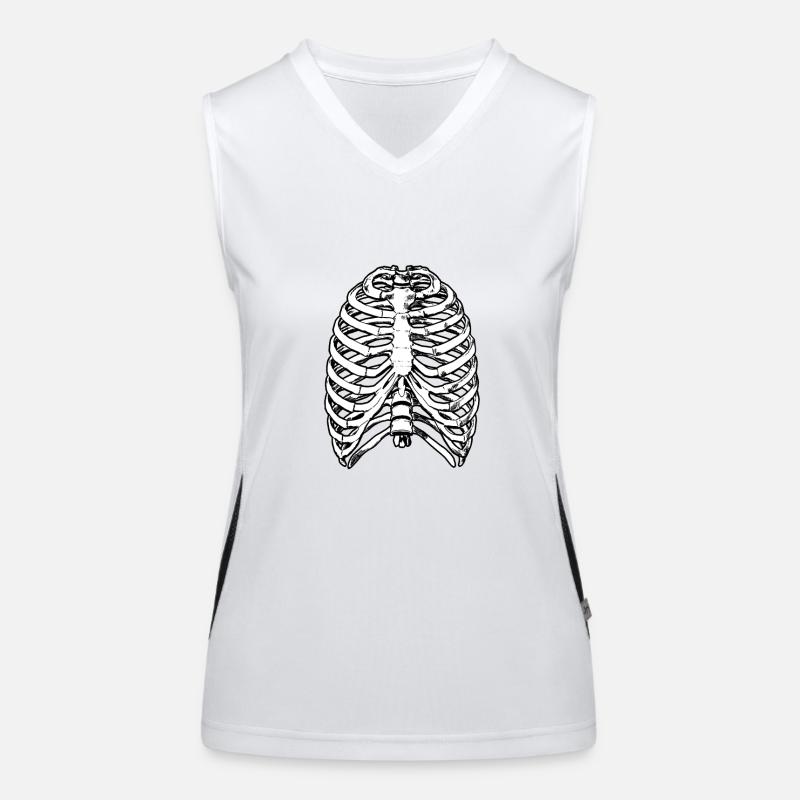bone thorax rib cage radiology Women's Functional Contrast Tank Top