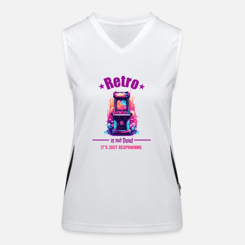 Retro Gaming Arcade Geschenk Funktionelles Kontrast-Tank Top für Frauen