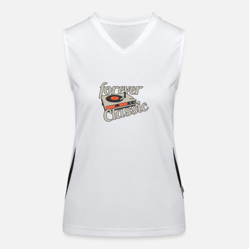 Record Player Classic Women's Functional Contrast Tank Top