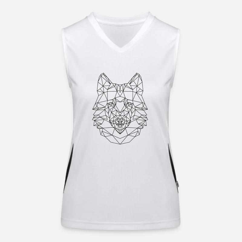 Polygon Wolf animal wilderness Geometisch Wolf's Women's Functional Contrast Tank Top
