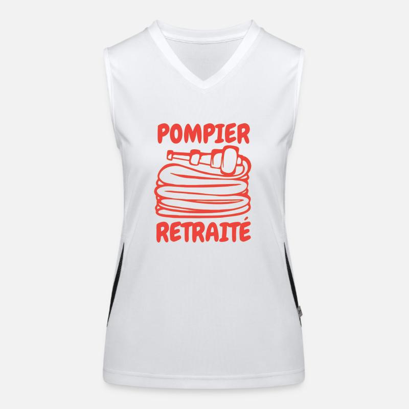 POMPIER A LA RETRAITE / POMPIER RETRAITÉ Débardeur respirant contrasté Femme