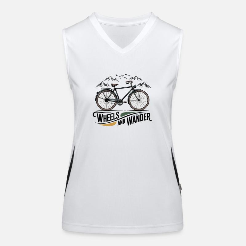 Wheels & Wander – Bergabenteuer Funktionelles Kontrast-Tank Top für Frauen