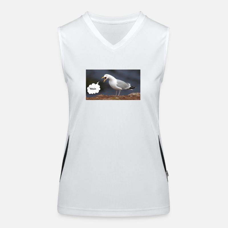 Moin Möwe Funktionelles Kontrast-Tank Top für Frauen