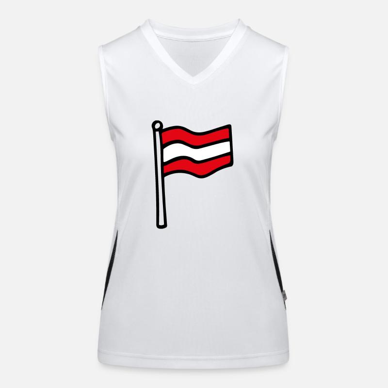 Austria Flag Women's Functional Contrast Tank Top