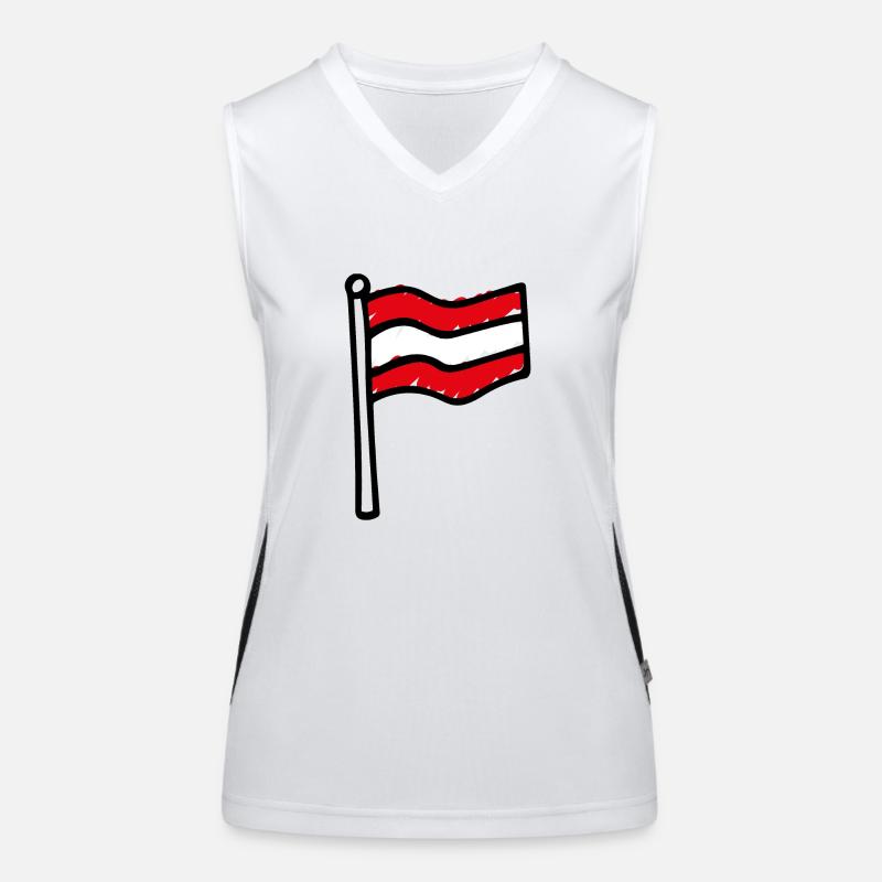 Austria Flag Women's Functional Contrast Tank Top