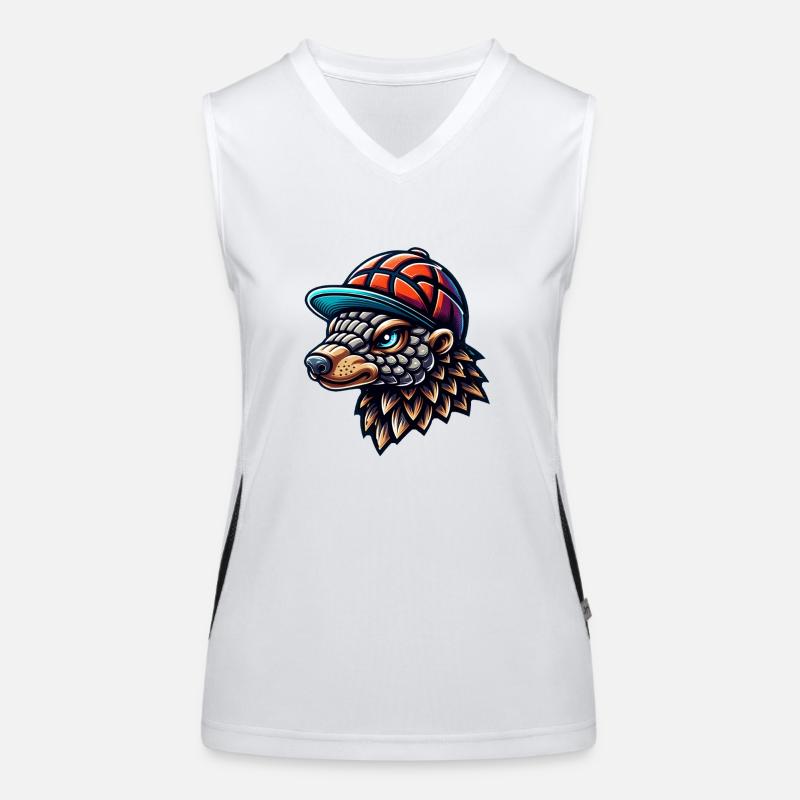 Pangolin cool avec casquette de baseball Débardeur respirant contrasté Femme