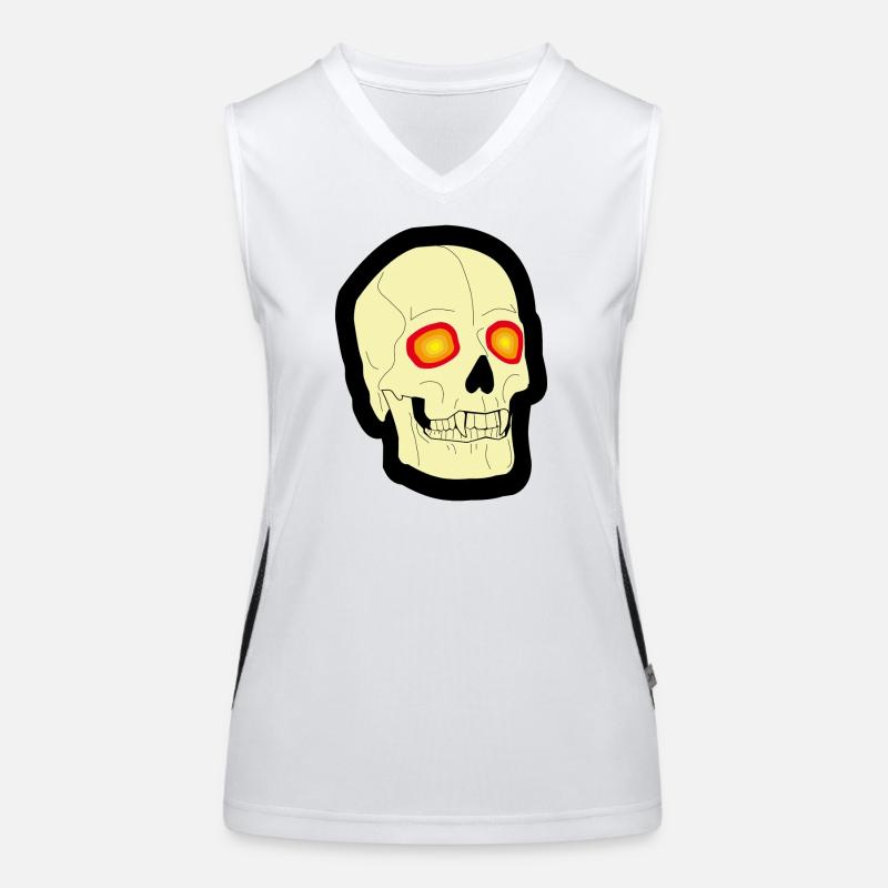 Psychedelic skull Women's Functional Contrast Tank Top