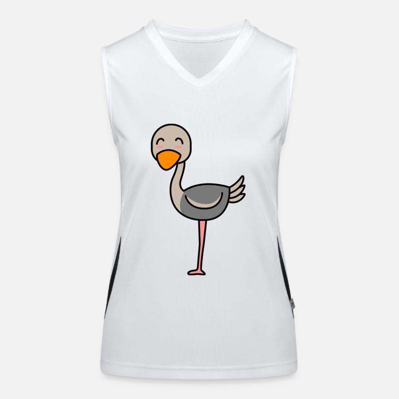 Strauß Comic Tier Funktionelles Kontrast-Tank Top für Frauen