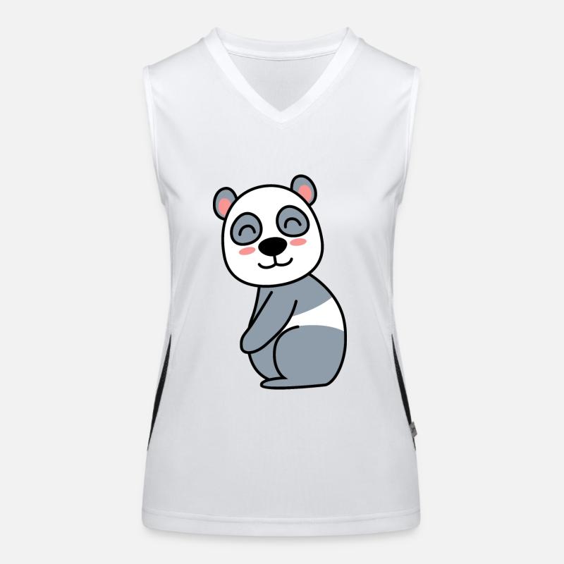 Panda Comic Tier Funktionelles Kontrast-Tank Top für Frauen