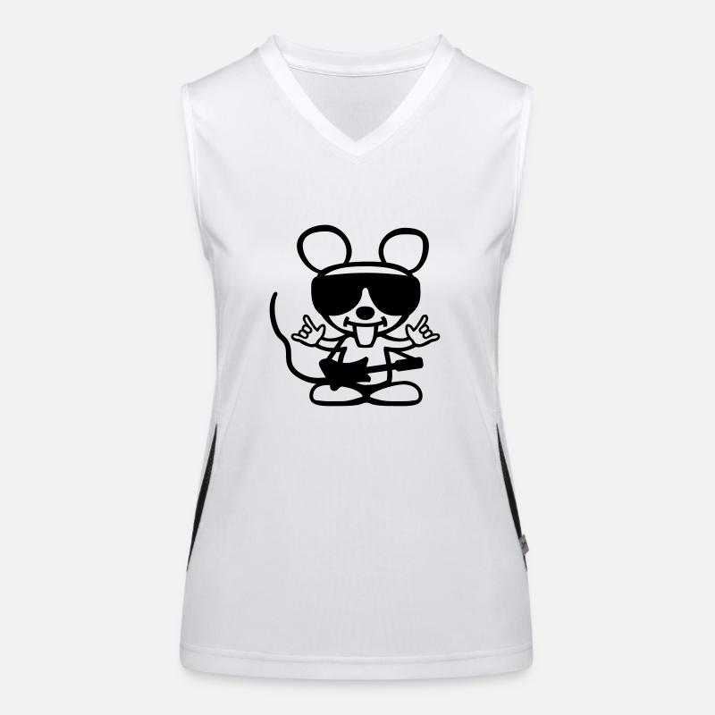 Coole Rock Maus Funktionelles Kontrast-Tank Top für Frauen