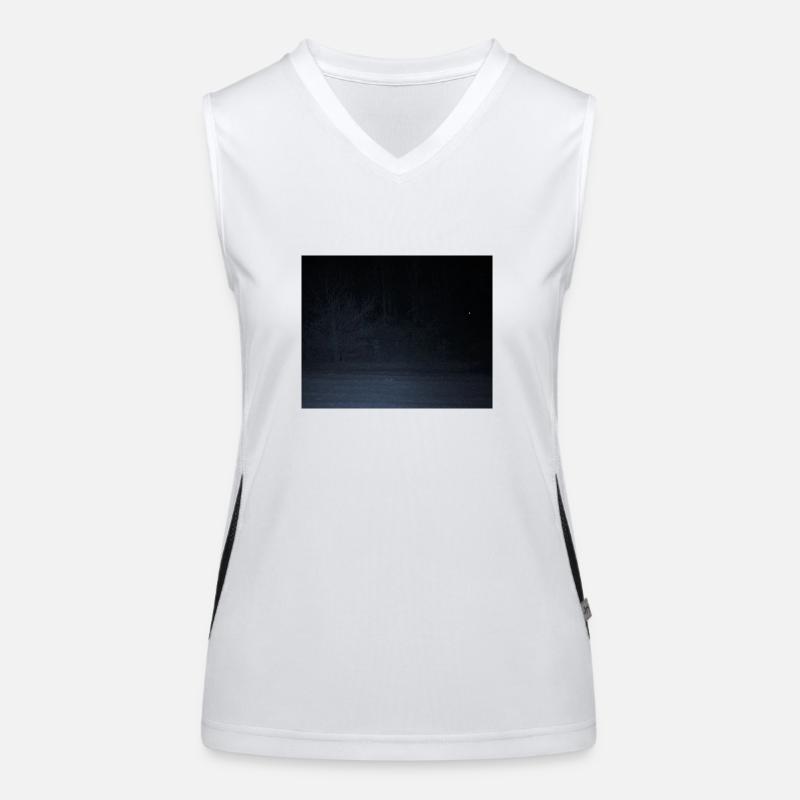 Creepy creature in the forest Women's Functional Contrast Tank Top