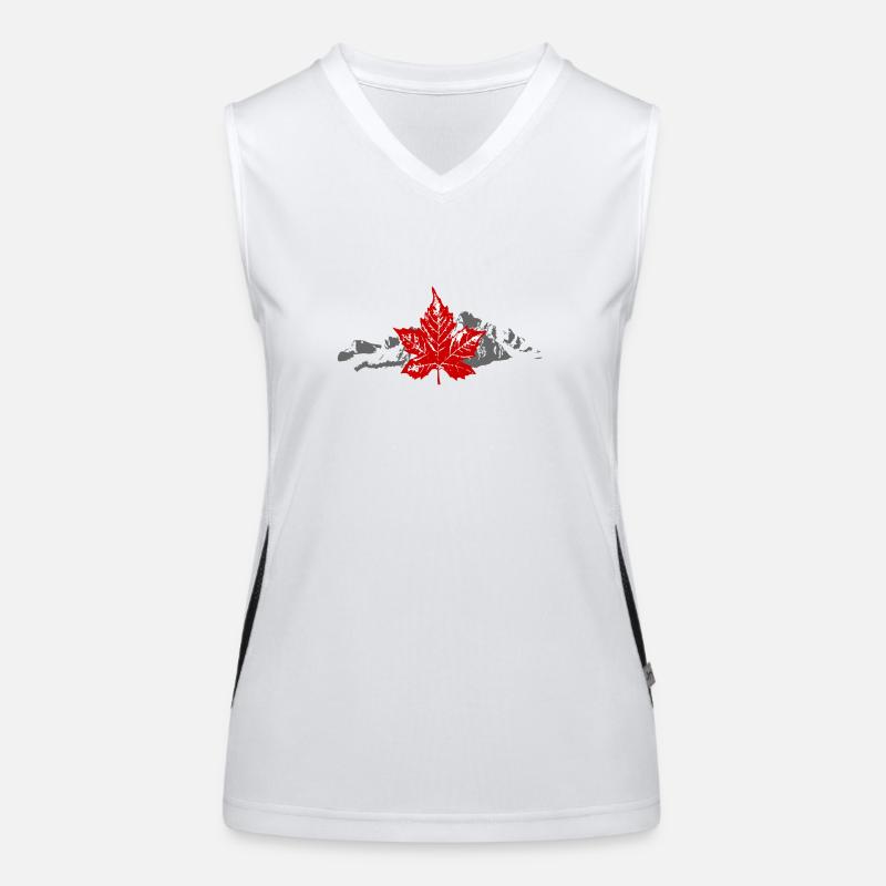 Canada - Maple Leaf & Mountain Funktionelles Kontrast-Tank Top für Frauen