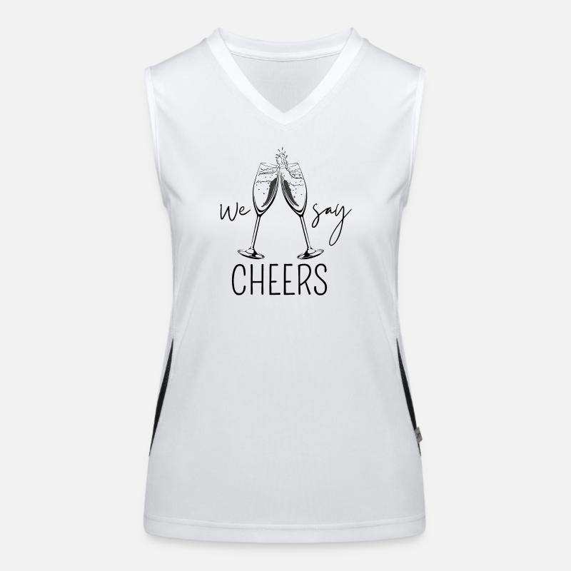 We say cheers Funktionelles Kontrast-Tank Top für Frauen