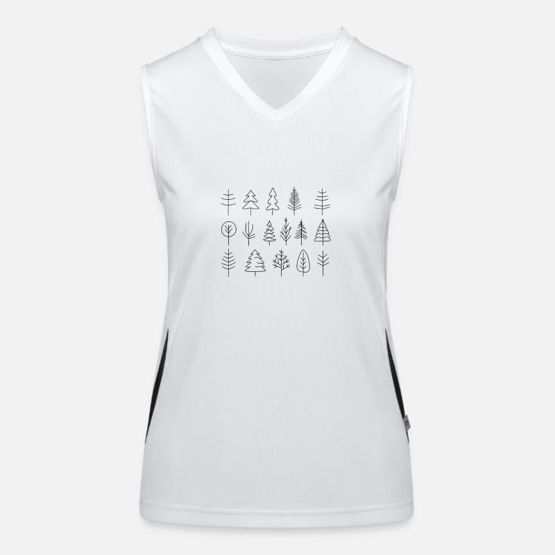 Abstract Tree Collection Women's Functional Contrast Tank Top