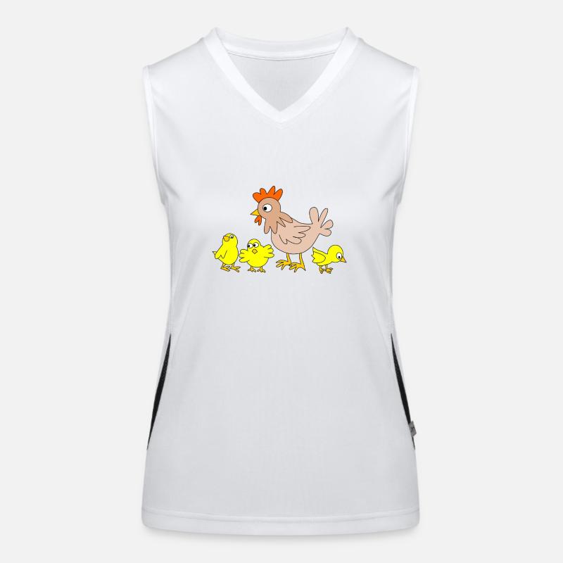 Hühner Funktionelles Kontrast-Tank Top für Frauen