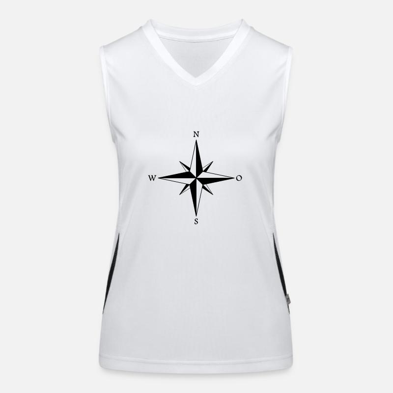 Kompass Funktionelles Kontrast-Tank Top für Frauen
