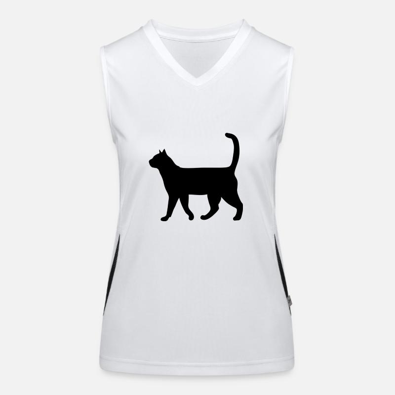 Miezen Katze cat cats Katzen Funktionelles Kontrast-Tank Top für Frauen