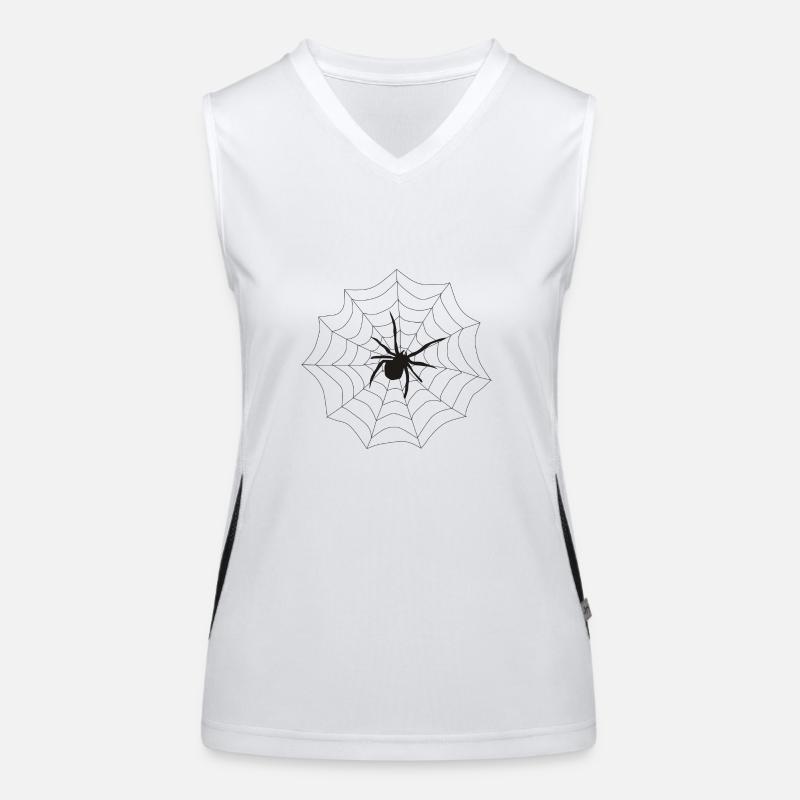 Spinne Netz Funktionelles Kontrast-Tank Top für Frauen