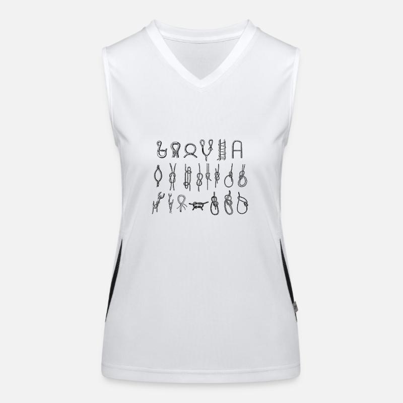 Knoten Funktionelles Kontrast-Tank Top für Frauen