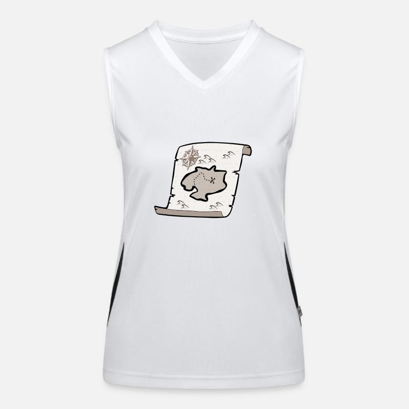 treasure map Women's Functional Contrast Tank Top