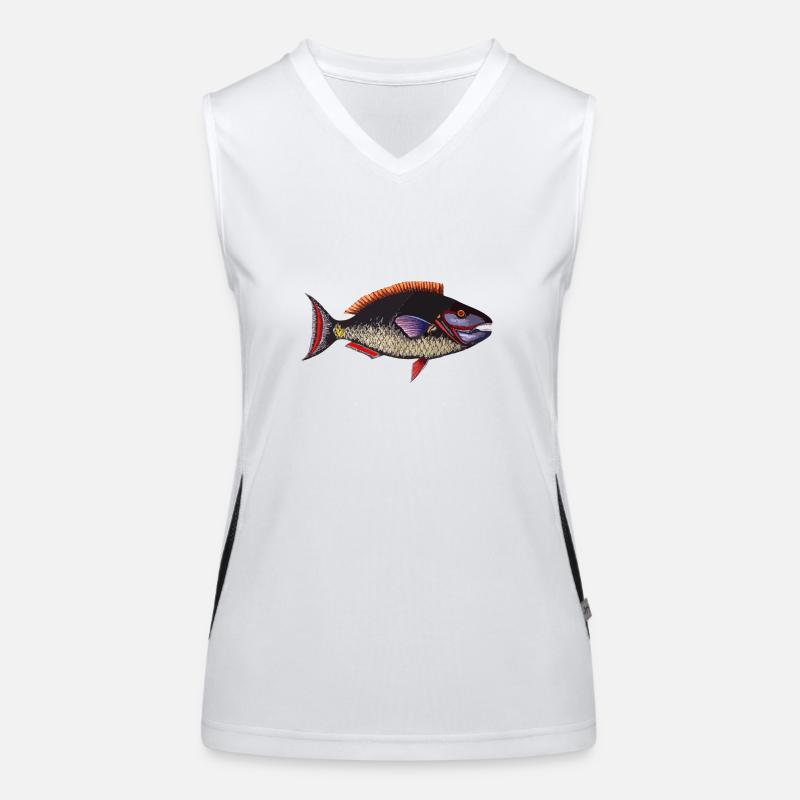 Fisch Funktionelles Kontrast-Tank Top für Frauen