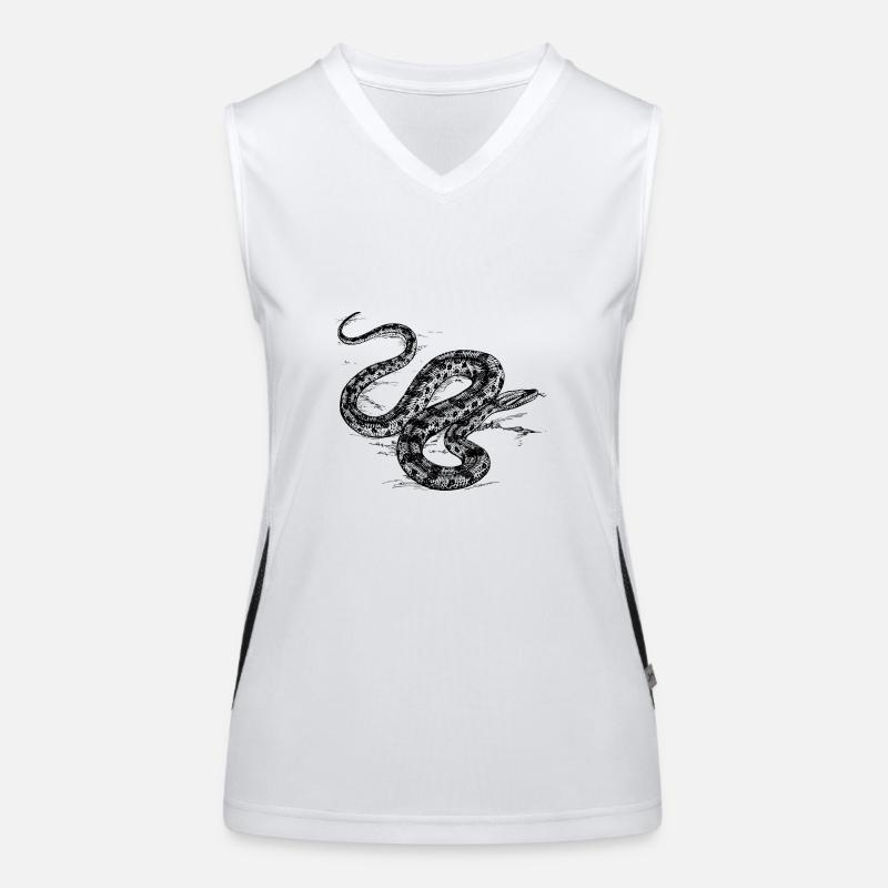 Graue Schlange Funktionelles Kontrast-Tank Top für Frauen