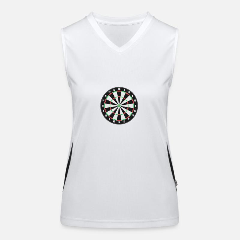 Dartscheibe. Geschenkidee Funktionelles Kontrast-Tank Top für Frauen