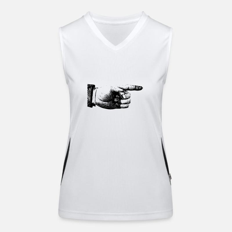 Finger pointing Women's Functional Contrast Tank Top