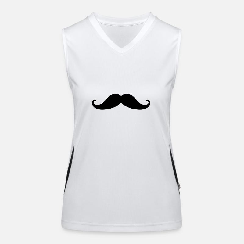 moustache Schnurrbart Funktionelles Kontrast-Tank Top für Frauen