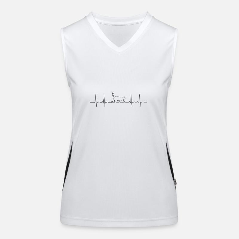 EKG Katze Funktionelles Kontrast-Tank Top für Frauen