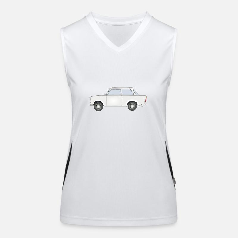 Trabbi Ostalgie Design Funktionelles Kontrast-Tank Top für Frauen