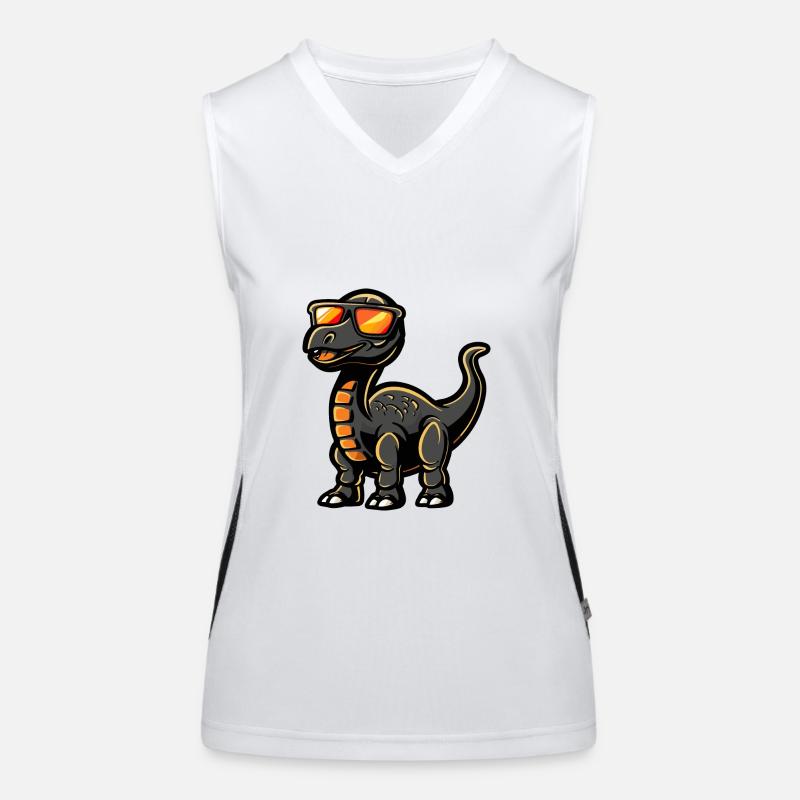 Dinosaurier brontosaurus Tier Funktionelles Kontrast-Tank Top für Frauen