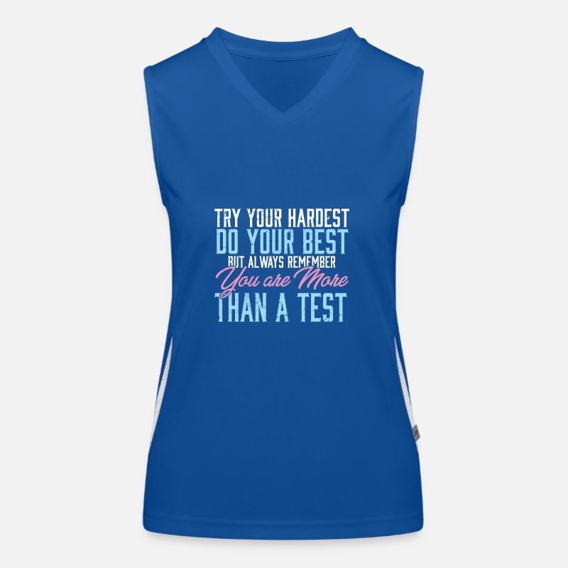 Jour de test Faites de votre mieux Faites de votre mieux Débardeur respirant contrasté Femme