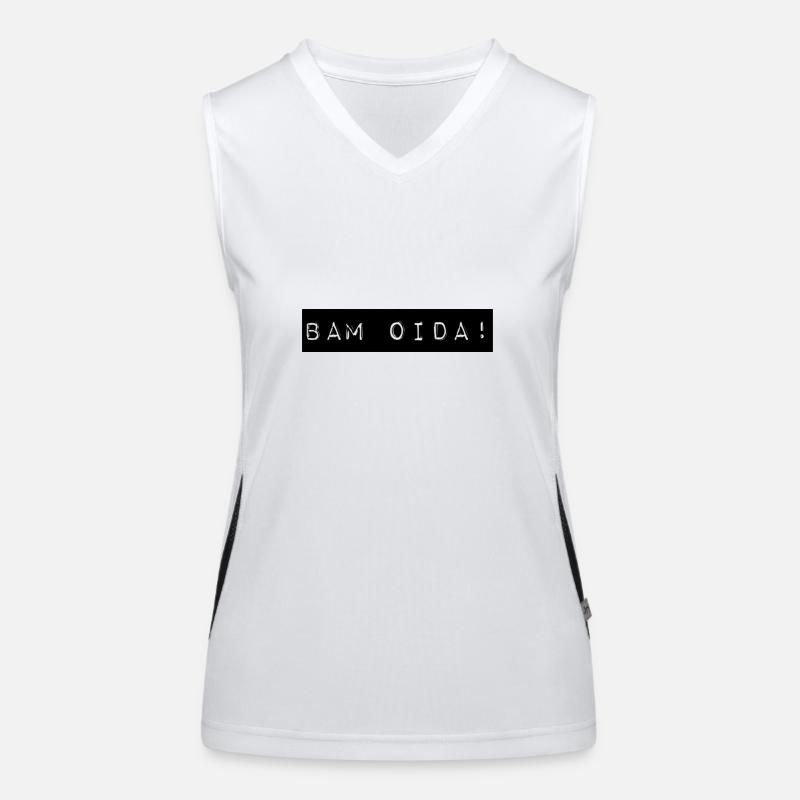 BAM OIDA + Austrian dialect, saying, Vienna Women's Functional Contrast Tank Top