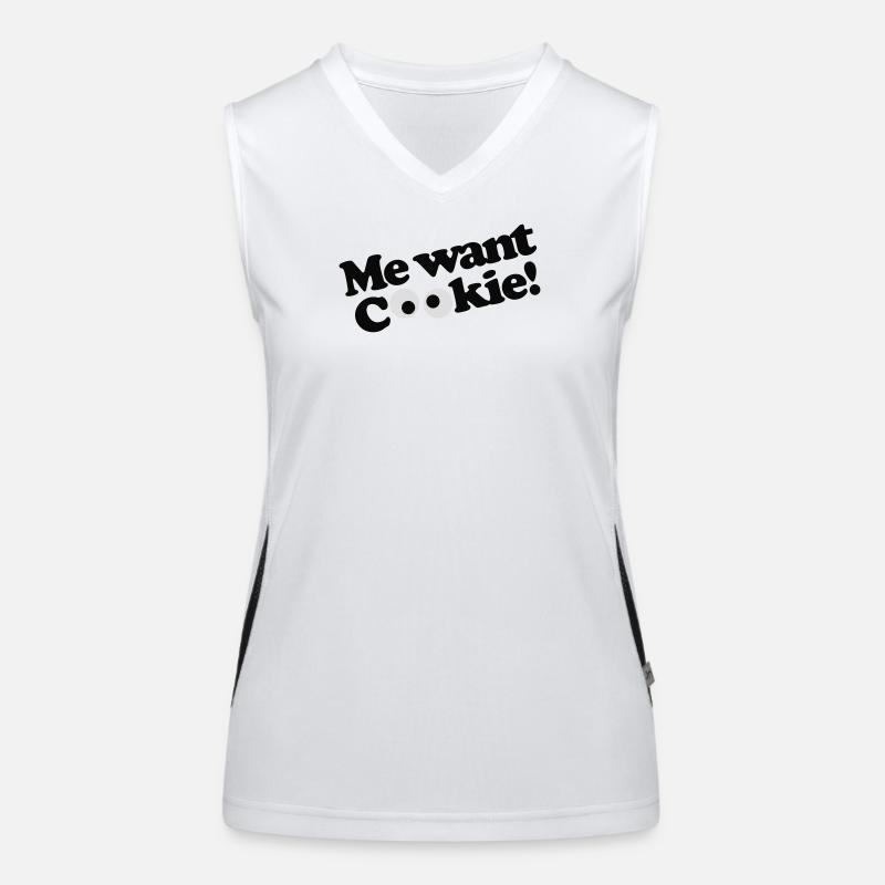 Ich will Plätzchen! Funktionelles Kontrast-Tank Top für Frauen