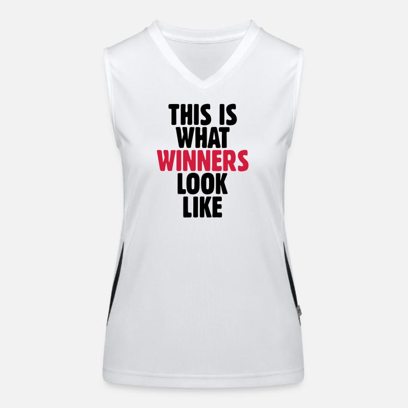 This is what winners look like - Women's Functional Contrast Tank Top - white/black