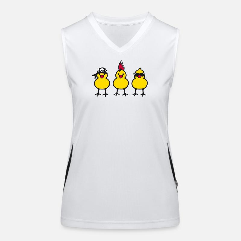 three chicks (b) Débardeur respirant contrasté Femme