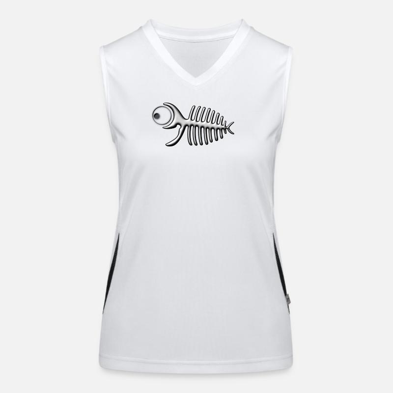 Fischgräte Funktionelles Kontrast-Tank Top für Frauen