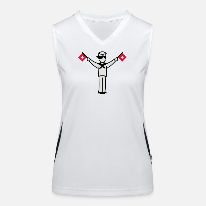 Alphabet U Winker Sailor Débardeur respirant contrasté Femme