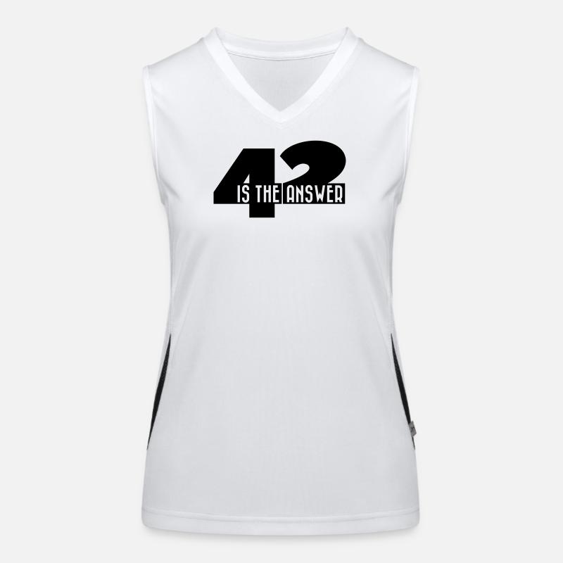 42 Is The Answer Sci Fi Spruch Funktionelles Kontrast-Tank Top für Frauen