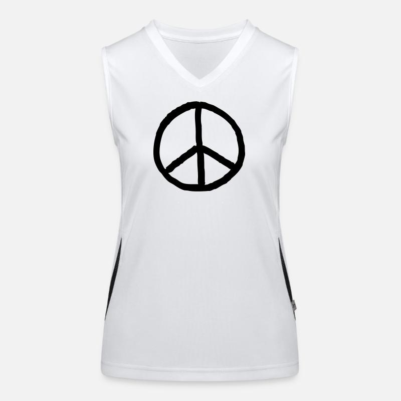 Friedenszeichen Funktionelles Kontrast-Tank Top für Frauen